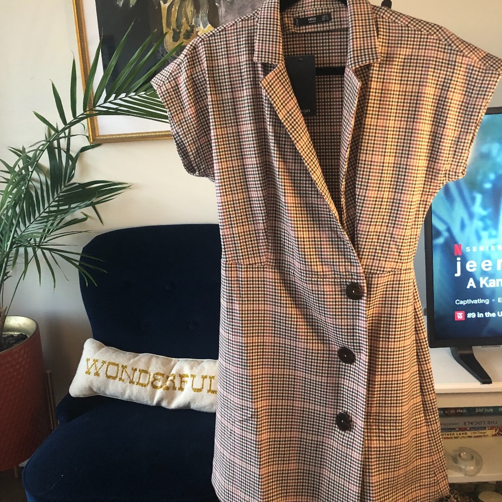 Mango Plaid Dress